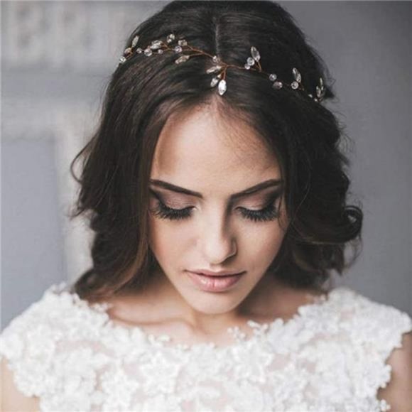 Silver Crystal Wedding Hair Vine | Bridal Headpiece - Picture 1 of 7